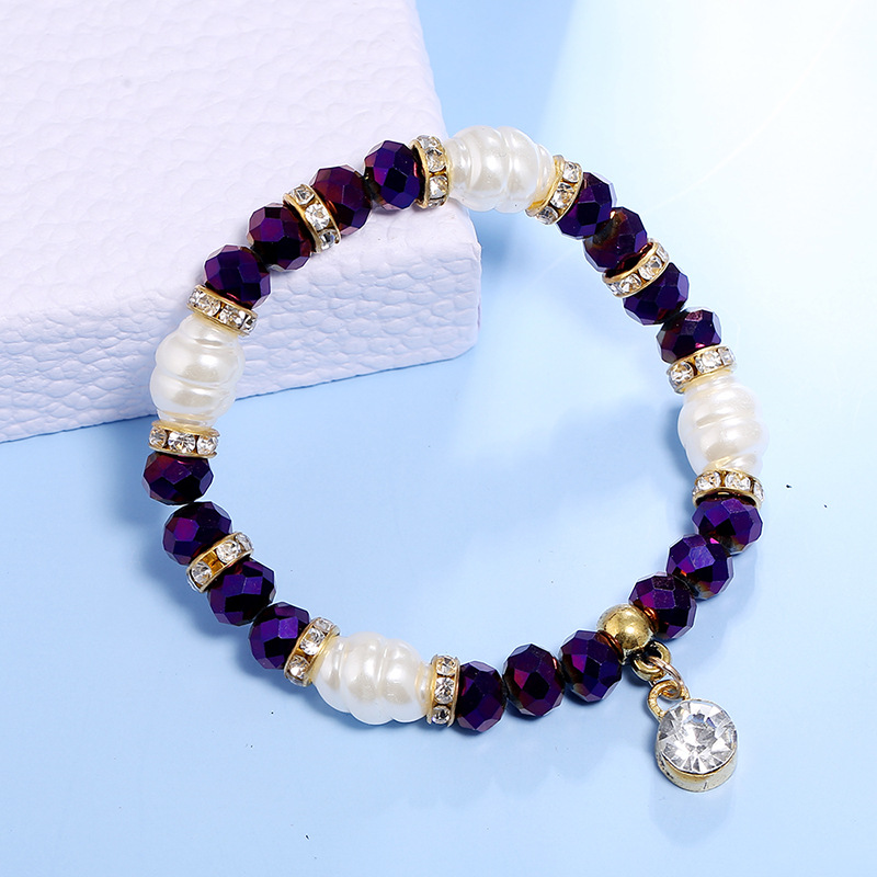 Fashionable Simple Exquisite Diamond Beaded Bracelet display picture 6