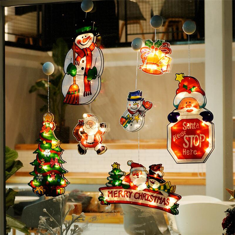 Amazon selling LED sucker Showcase Hanging lamp Christmas decorate Atmosphere scene arrangement festival Decorative lamp