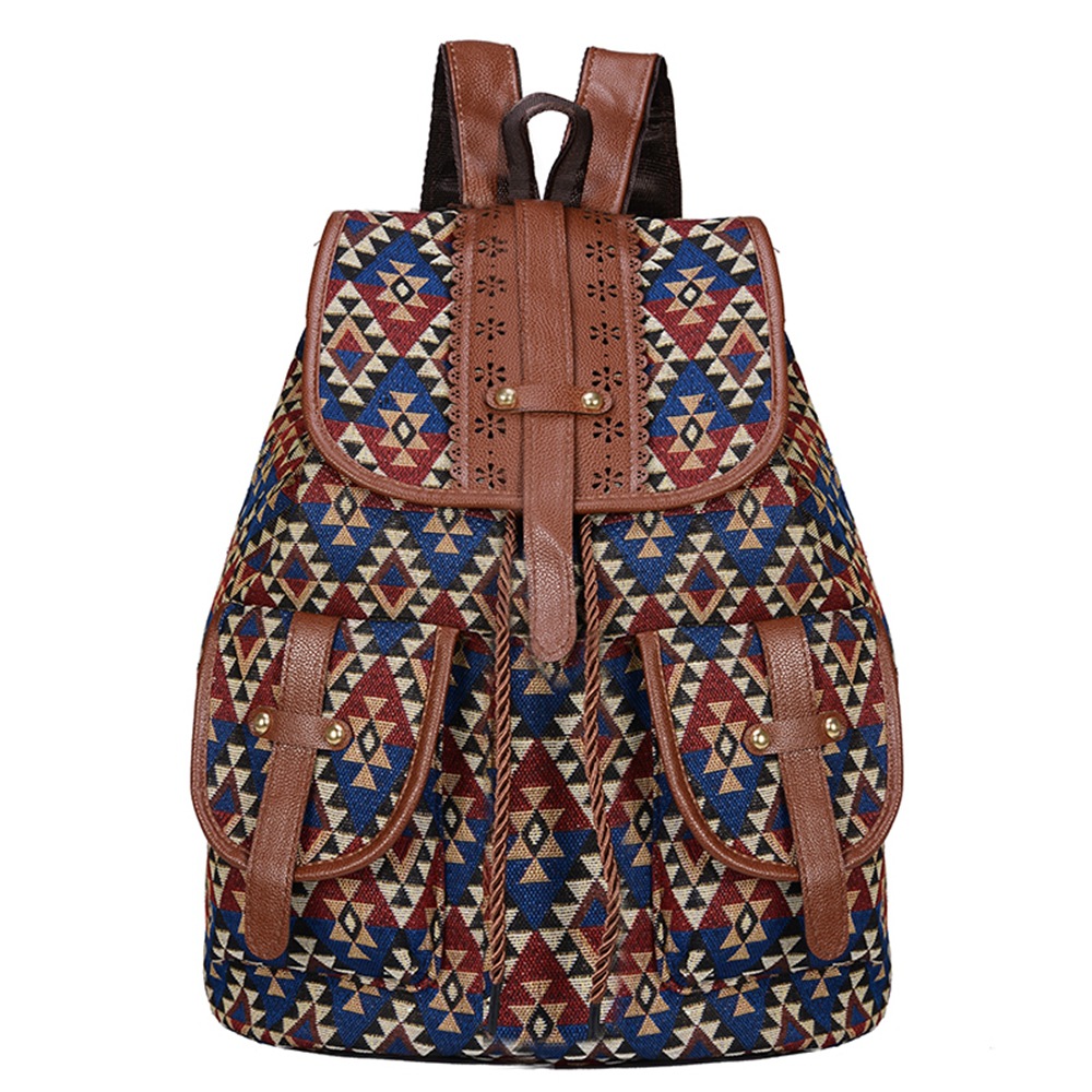 Fábrica expreso Comercio exterior nueva moda mochila europea y americana estilo casual lona mujer mochila moda estilo bolsa de viaje