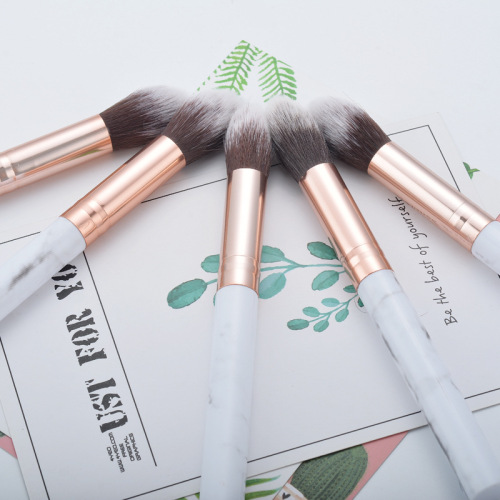 Manufacturer wholesale single blush brush loose powder brush marble makeup brush contour brush highlight brush single portable