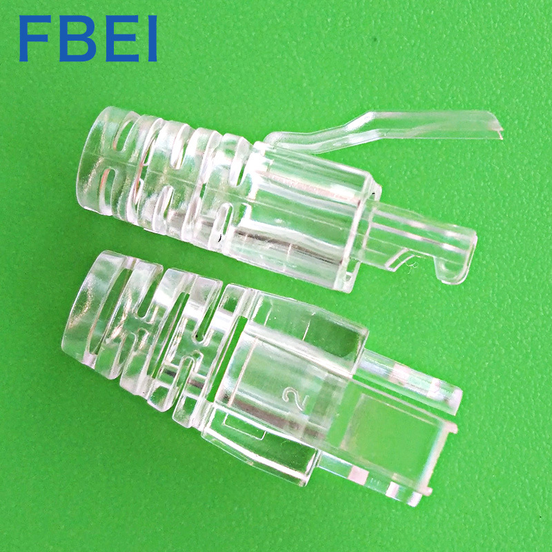 方贝源头厂家CAT5E CAT6 水晶头保护套 透明护套 透明PC 爪子护套