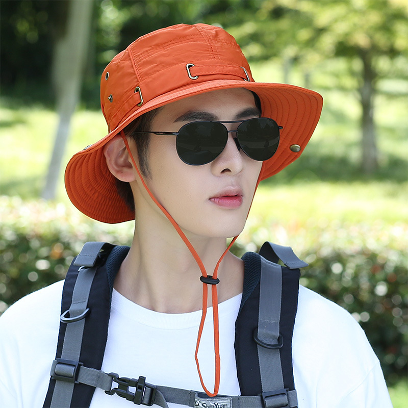 2020新款帽子男旅游登山帽男士防晒太阳帽骑车帽遮阳帽渔夫盆帽|ru
