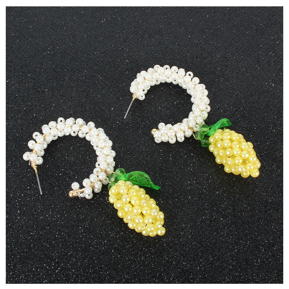Style Simple Earrings Retro Alloy Diamond Fruit Earrings Wholesale Nihaojewelry display picture 3
