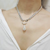 Metal accessory, necklace from pearl, European style, simple and elegant design