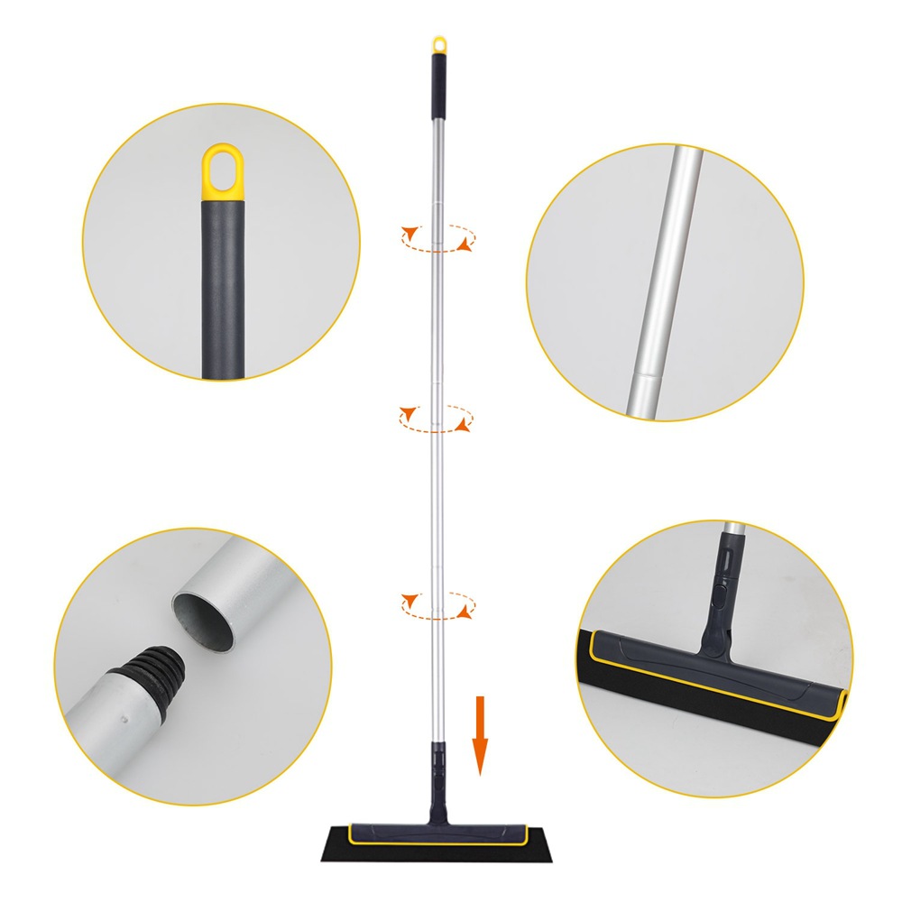 Floor Squeegee Wet Room Tile Cleaning Foam Wiper Blade W Extendable