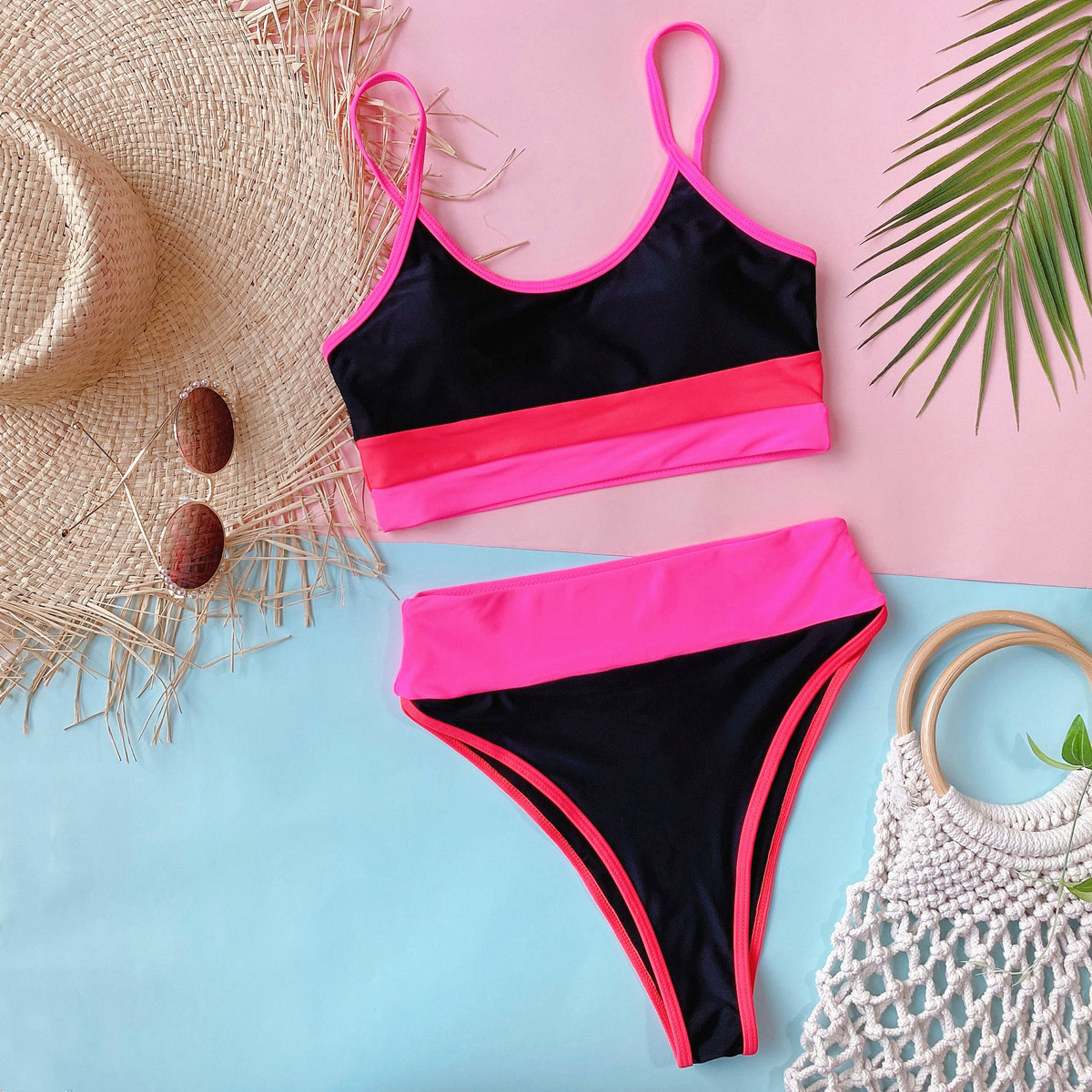 stitching split bikini NSDA9856