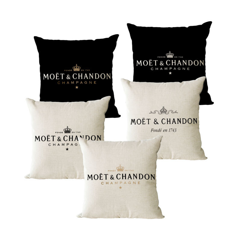Cross-border Hot Linen Letter Sofa Living Room Decorative Cushion Linen Pillowcase Factory Direct Supply