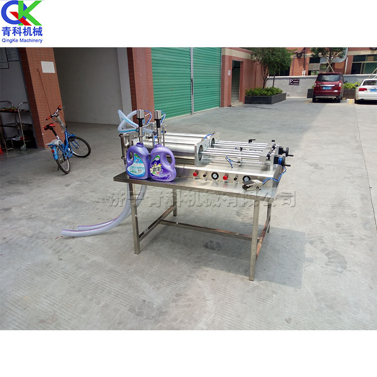 双头液体灌装机 洗手液洗洁精定量灌装机 辣椒酱花生酱装罐机