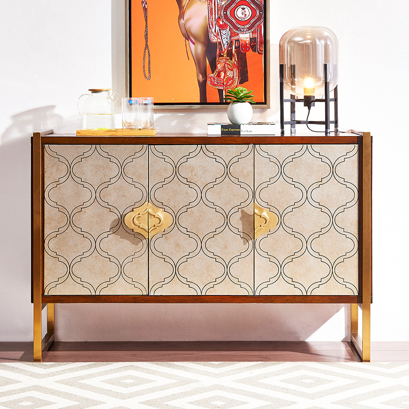 American style Shoe cabinet household Doorway multi-function Entrance cabinet a living room Lockers bedroom kitchen Storage cabinet solid wood