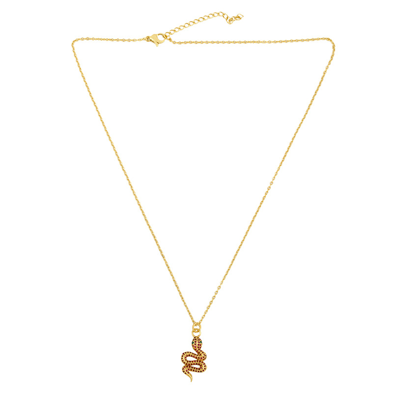 Européen Et Américain Exagérée Et Personnalisé En Ligne Influenceur Collier Sexy Serpent Pendentif À Chaîne Courte Tous Les-match Clavicule Chaîne Amour Collier Femelle Nkq55 display picture 6