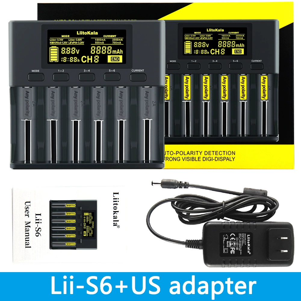 LiitoKala [Lii-S4 lii-S2 S1 lii-S6 18650 литиевый аккумулятор зарядное устройство прямой/обратной зарядки]