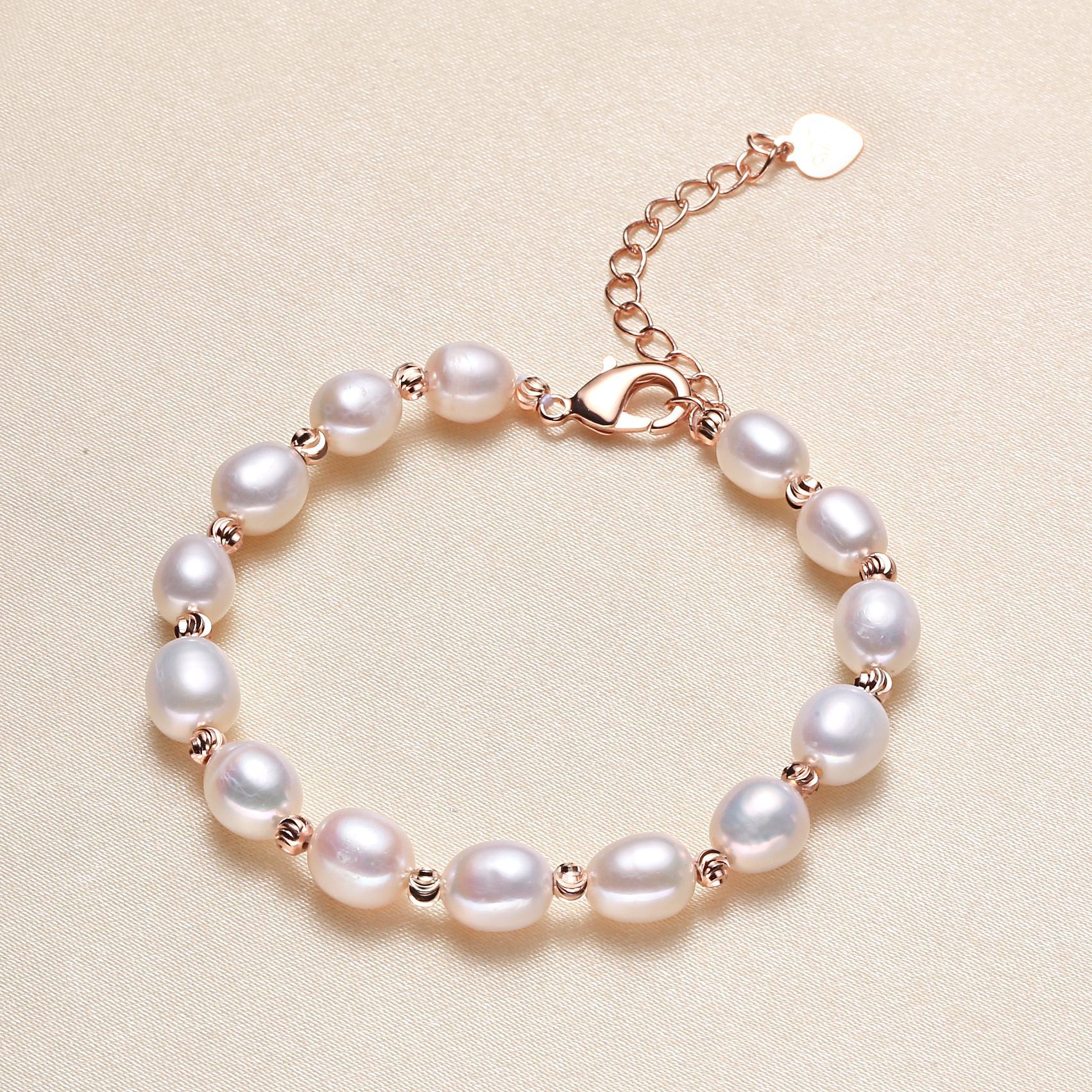 Simple Style Circle Pearl Beaded Bracelets 1 Piece display picture 2
