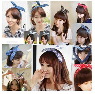 Scarf Strip Rabbit ears hair bands Rabbit Ears Hair band Head hoop Headband Wash one's face Makeup
