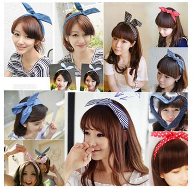 Scarf Strip Rabbit ears hair bands Rabbit Ears Hair band Head hoop Headband Wash one's face Makeup