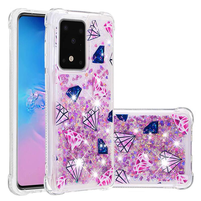 Suitable for Samsung S20 Plus Ultra Mobile Phone Case Liquid Quicksand Glue Tpu Four-Corner Airbag Anti-Fall Cover S10