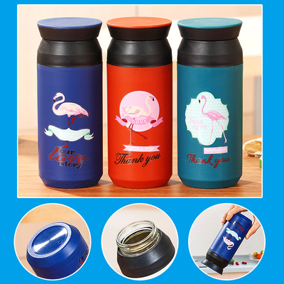 new pattern fashion coffee glass lovely Glass Water cup Portable portable glass Scrub originality teacup