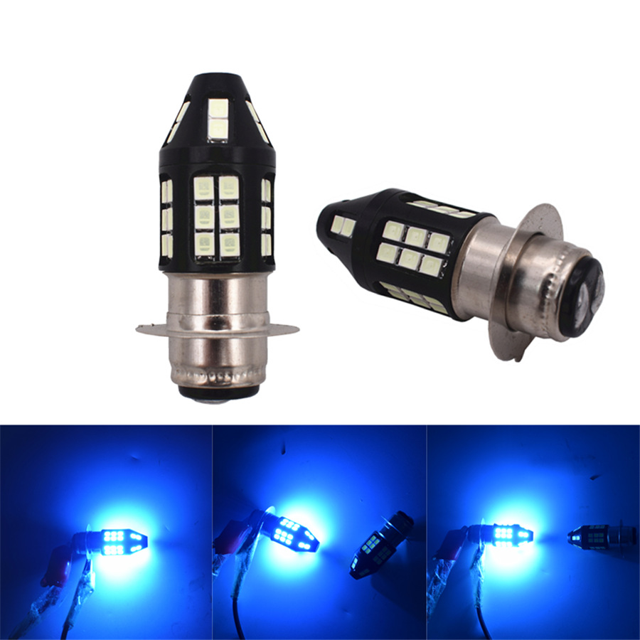 Transfronteriza motocicleta LED H6 P15D 8000K luz azul de hielo 40W de alto brillo delanteros modificados