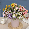 European style 5 Daisy Lan Ju Gesang Artificial Flower Decorative flowers Silk flower Artificial flower fresh 15 head