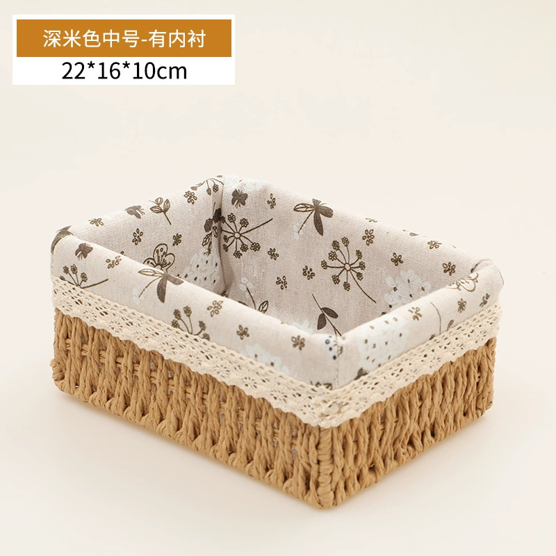 Игрушка, корзина для хранения из соломы, плетёная коробка для стола