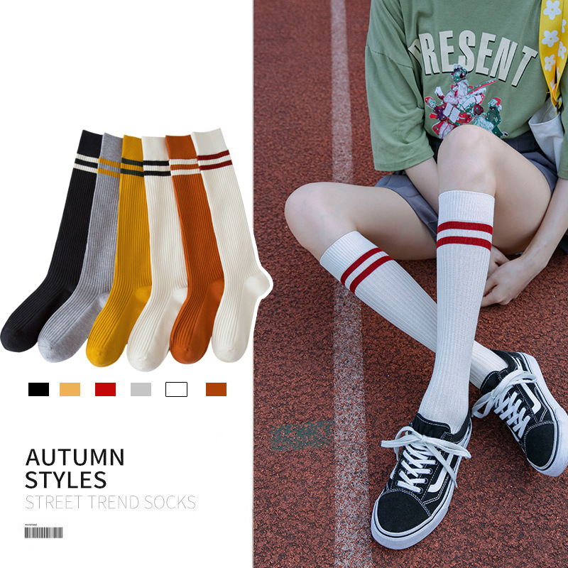 Socks female Japanese college wind cotton high stockings street INS network red and knee socks spring and summer thin section long tube tide
