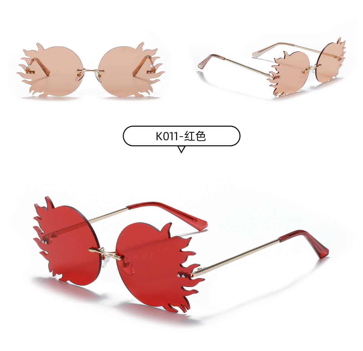 Retro Fashion Party Metal Sunglasses display picture 3