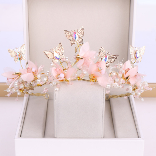 Hairpin hair clip hair accessories for women Mother crown flower handmade crown headband children performance headdress Princess headdress