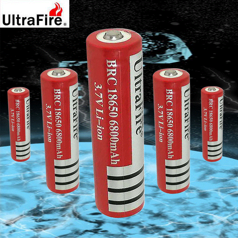 定制款18650UitraFlrc强光手电筒3.7V大容量6800mah可充电锂电池|ms