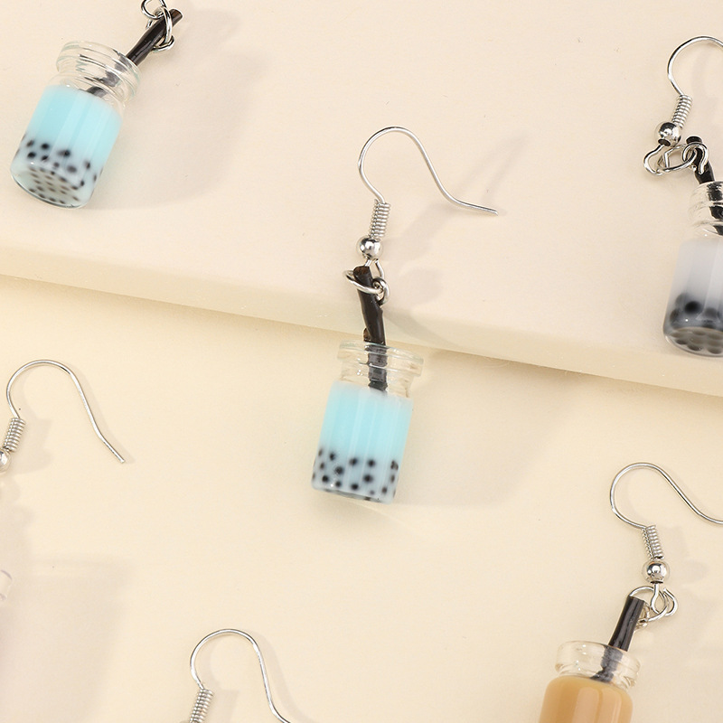 Children’s Milk Tea Candy Color Earrings display picture 5