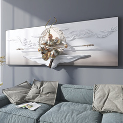 Fighting and Victory Buddha three-dimensional relief painting living room decoration painting Monkey King Sun Wukong hanging painting sofa background wall mural