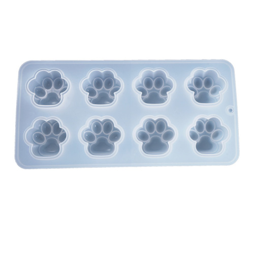 Poppy diy crystal glue mold eight cat claw mold cute mirror frosted silicone mold wholesale