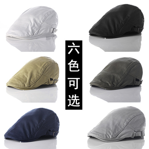Korean Cotton Hat Summer Artist Beret Retro Men's Forward Hat Women's Japanese Style Autumn Winter Cross-border Outdoor
