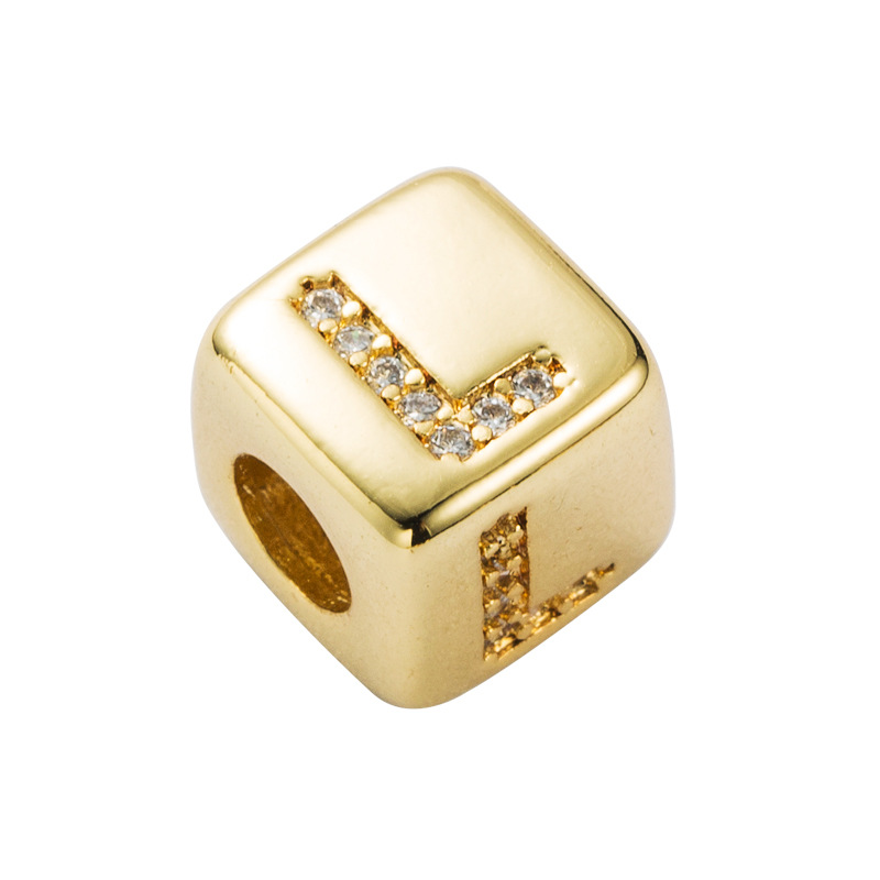 Bracelet explosion bracelet alphabet bracelet brass micro-inlay couple red rope pull DIY jewelry who