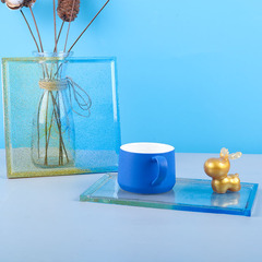 Proud DIY Clear Resin Mold Square Rectangle Cup Mat Silicone Mold Mirror Amazon