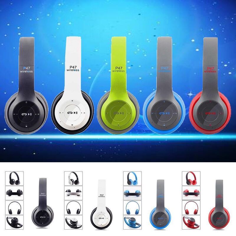 P47 Head-Mounted Wireless Bluetooth Headset, Cross-Border Mobile Phone and Computer Universal Spot Noise Reduction Strong Stereo Retro Style P47 Head-Mounted Wireless Bluetooth Headset, Cross-Border Mobile Phone and Computer Universal Spot Noise Reduction Strong Stereo Retro Style