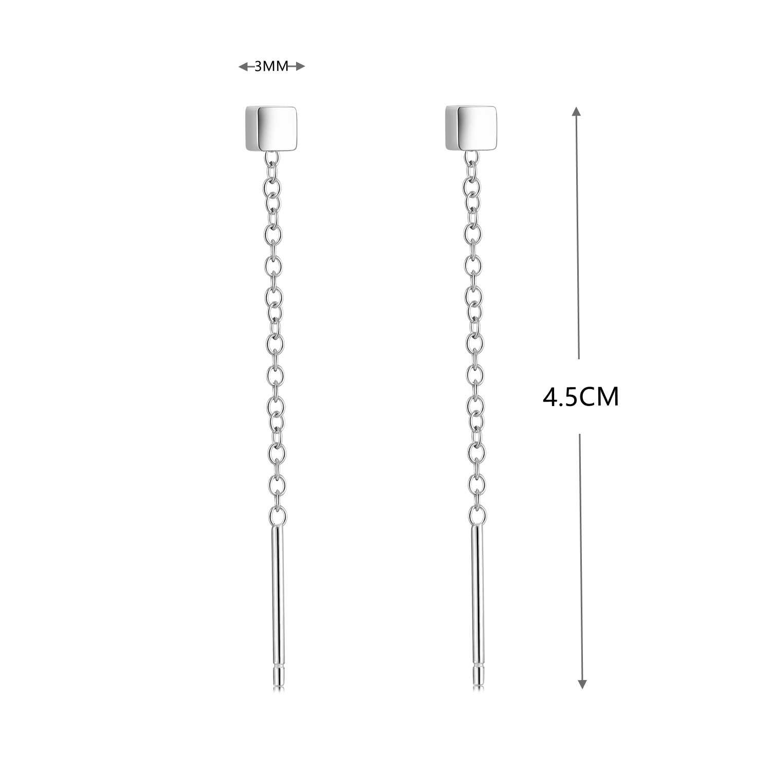 5g Weight 925 Sterling Silver Ear Needle Material Ear line Classification 1 Pair Quantity Holiday, Daily Occasion 925 Sterling Silver Material Geometric, Star, Heart Shape Pattern Women's Gender Casual, Simple Style Style 1 Pair 925 Sterling Silver Geometric Star Heart Shape Ear Line 8