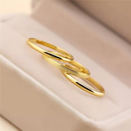 Sansheng Sanshi index finger ring for women titanium steel extremely fine smooth frosted small ring ins couple set trendy tail ring