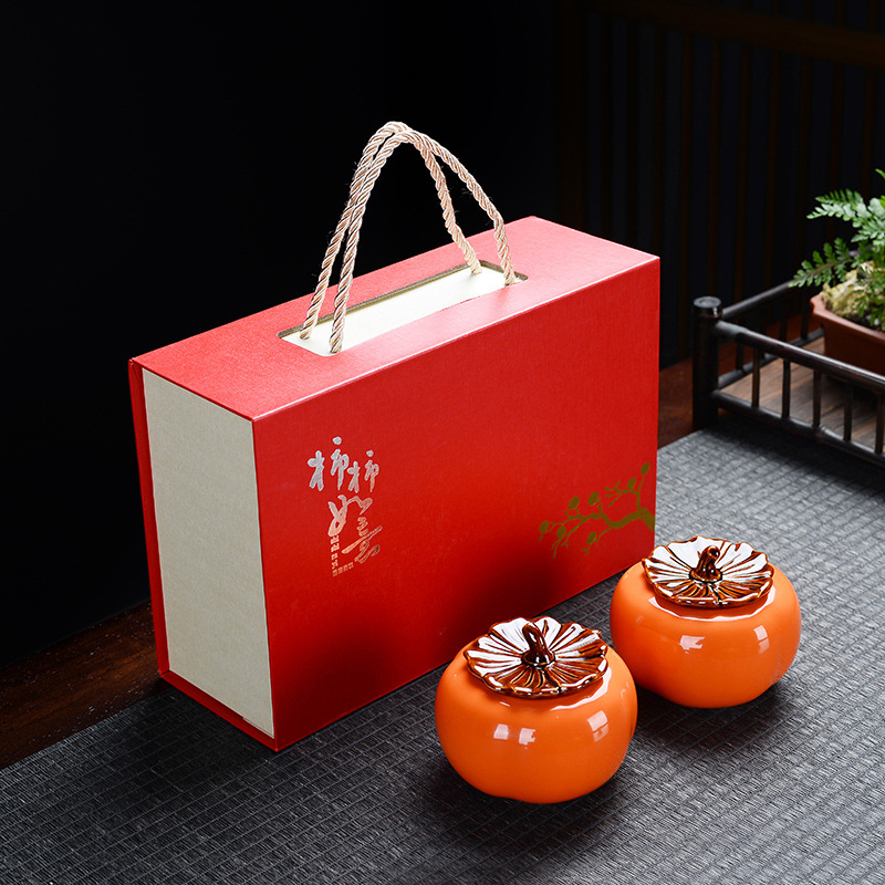 Ruyi ceramics Tea pot Canister trumpet Storage tank black tea gift wholesale advertisement customized logo