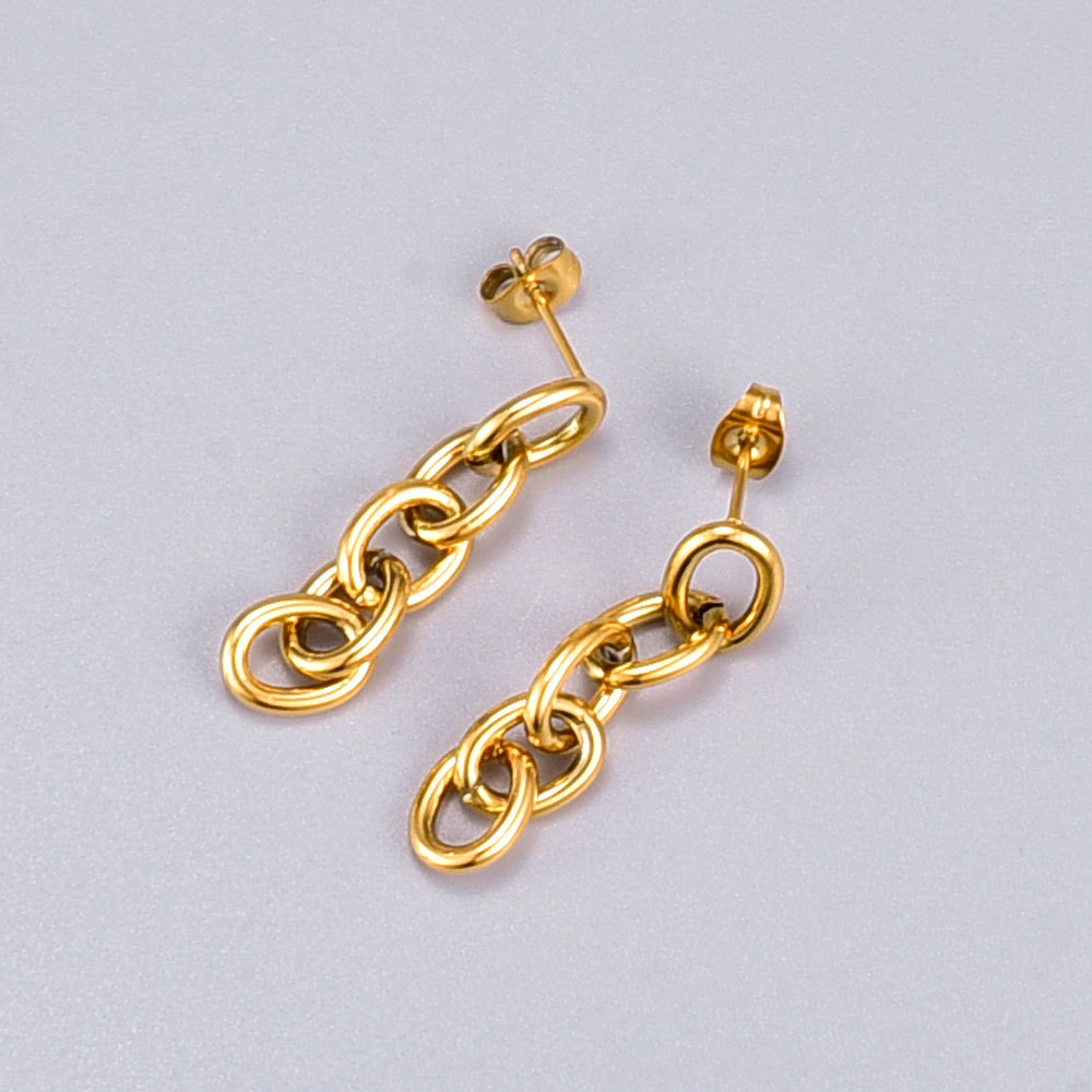 Wholesale Jewelry Retro Long Chain Titanium Steel Earrings Nihaojewelry display picture 6