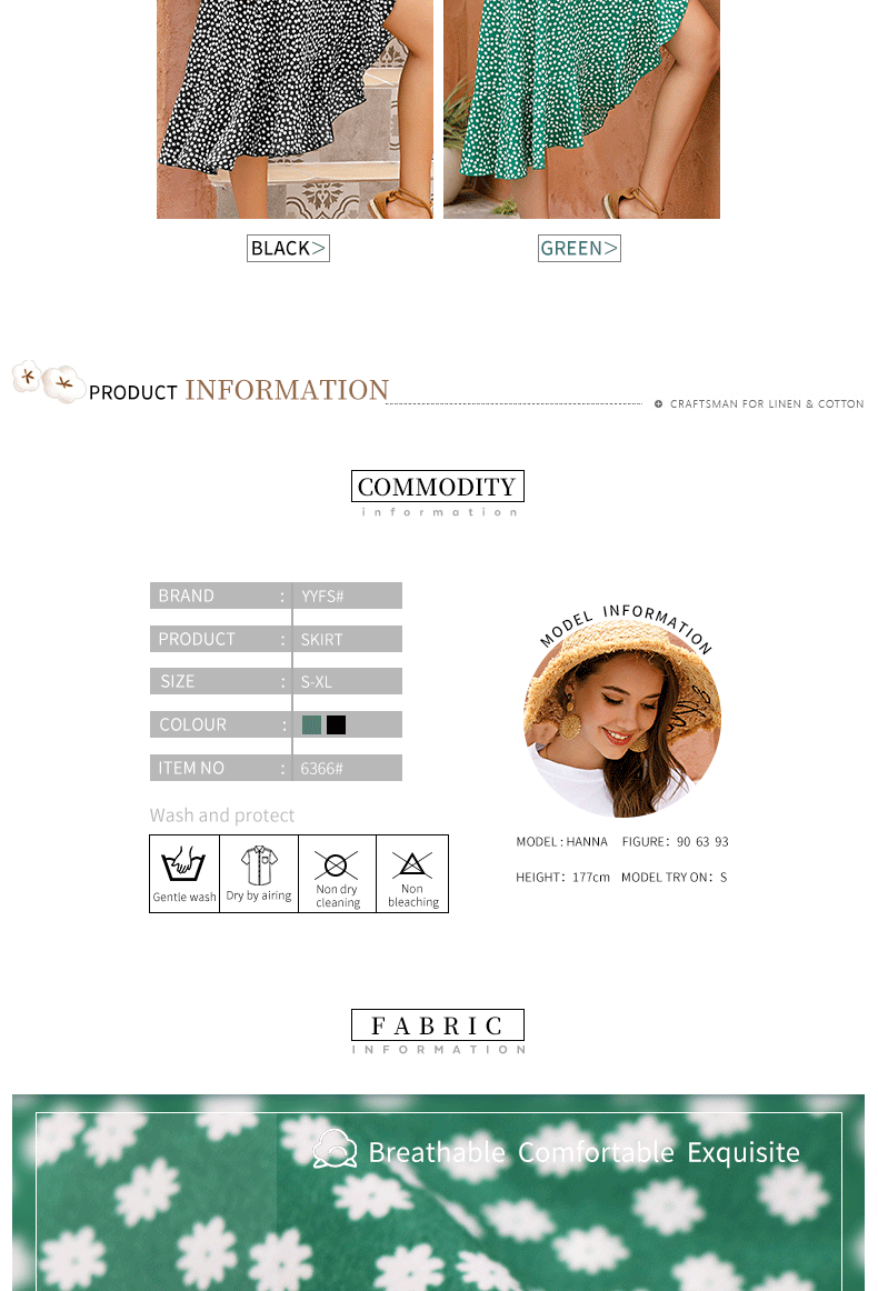 Polka-dot Wrap Pleated Ruffled Irregular Skirt_voghion.com