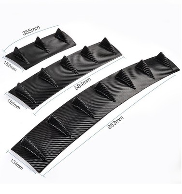 汽車後擾流板小包圍保險杠底盤裝飾加裝導流板碳纖後唇貼改裝通用