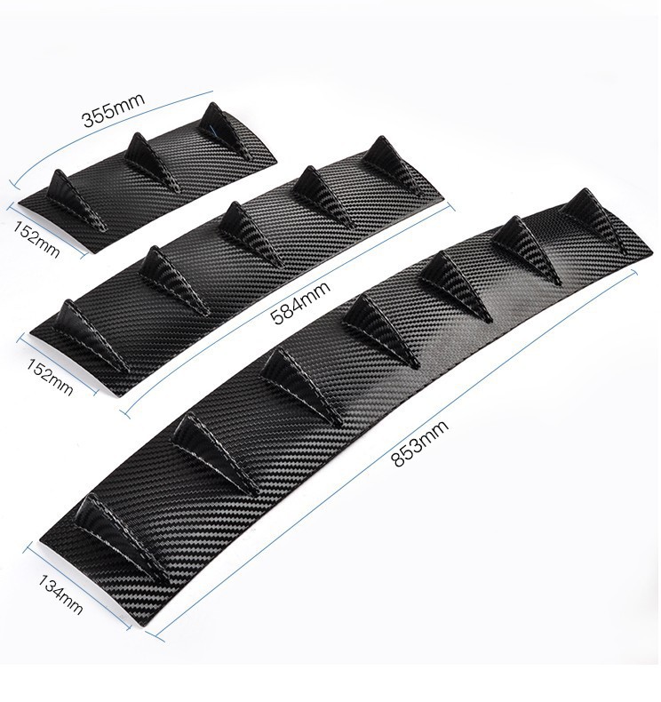 汽車後擾流板小包圍保險杠底盤裝飾加裝導流板碳纖後唇貼改裝通用