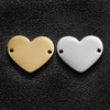Pendant stainless steel heart-shaped, accessory, mirror effect, wholesale