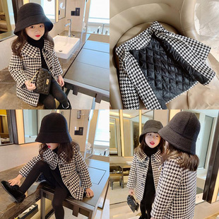 Children's Wear 2023 Spring and Autumn New Korean Style Girl's Coat Woolen Coat Baby Girl Mid-length Children's Thick Coat Trendy
