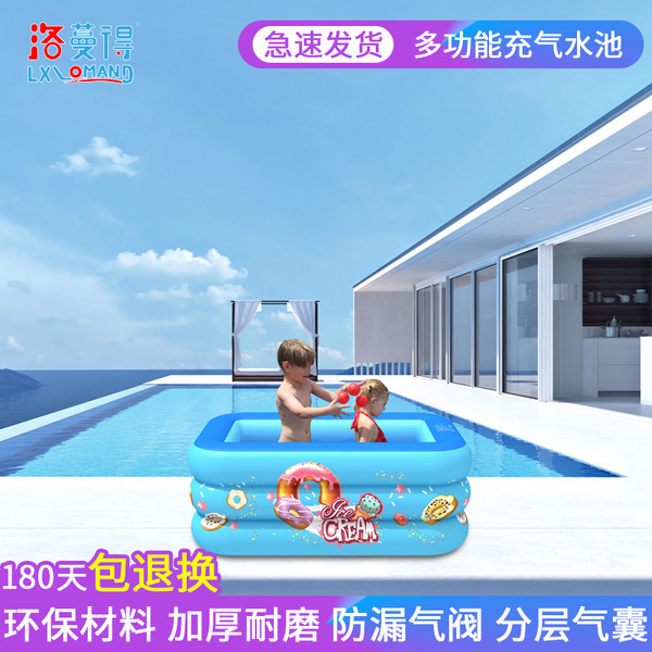 Inflatable square swimming pool