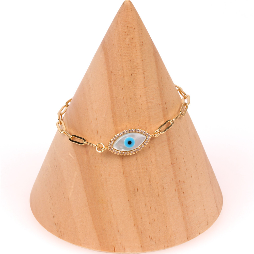 new accessories niche design diamond shell palm eyes bracelet personalized hip-hop bracelet wholesal