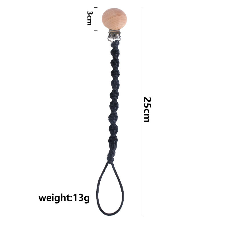 Nueva haya de dibujos animados animal chupete clip DIY bebé creativo hecho a mano tejido chupete cadena pezón cuerda