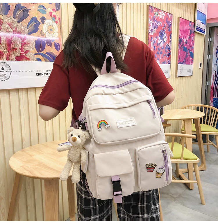 Fashion Spring New Cute Badge Backpack display picture 27