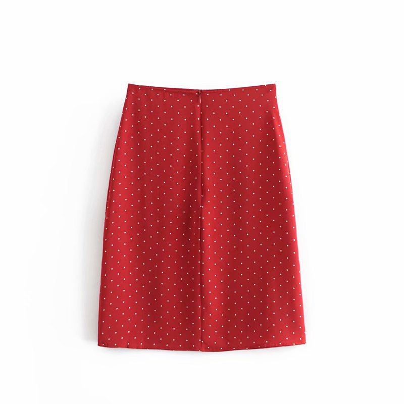 Wholesale Autumn Square Neck Puff Sleeve Short Top Split Skirt Set NSAM3575