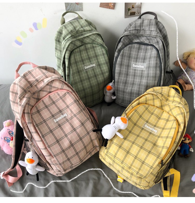 Simple Plaid Backpack display picture 25