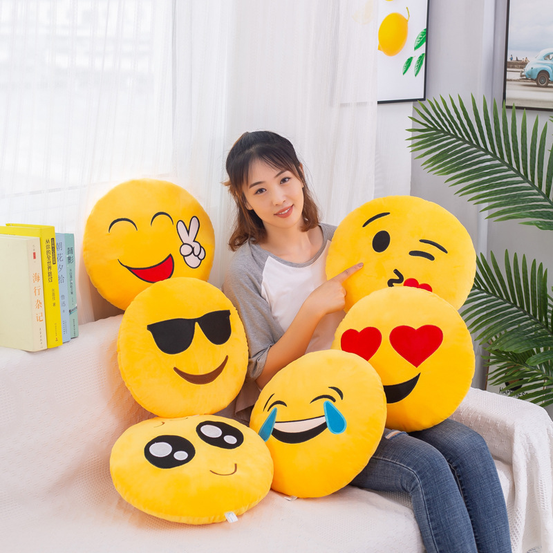 Creative plush toy emoji hand warming ex...